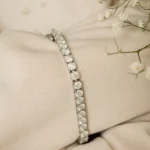 Moissanite Tennis Bracelet – 925 Sterling Silver, 3mm Stones, 6-inch