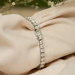 Moissanite Tennis Bracelet – 925 Sterling Silver, 3mm Stones, 6-inch - Image 2