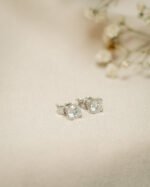 Moissanite Silver Stud Earrings 5mm